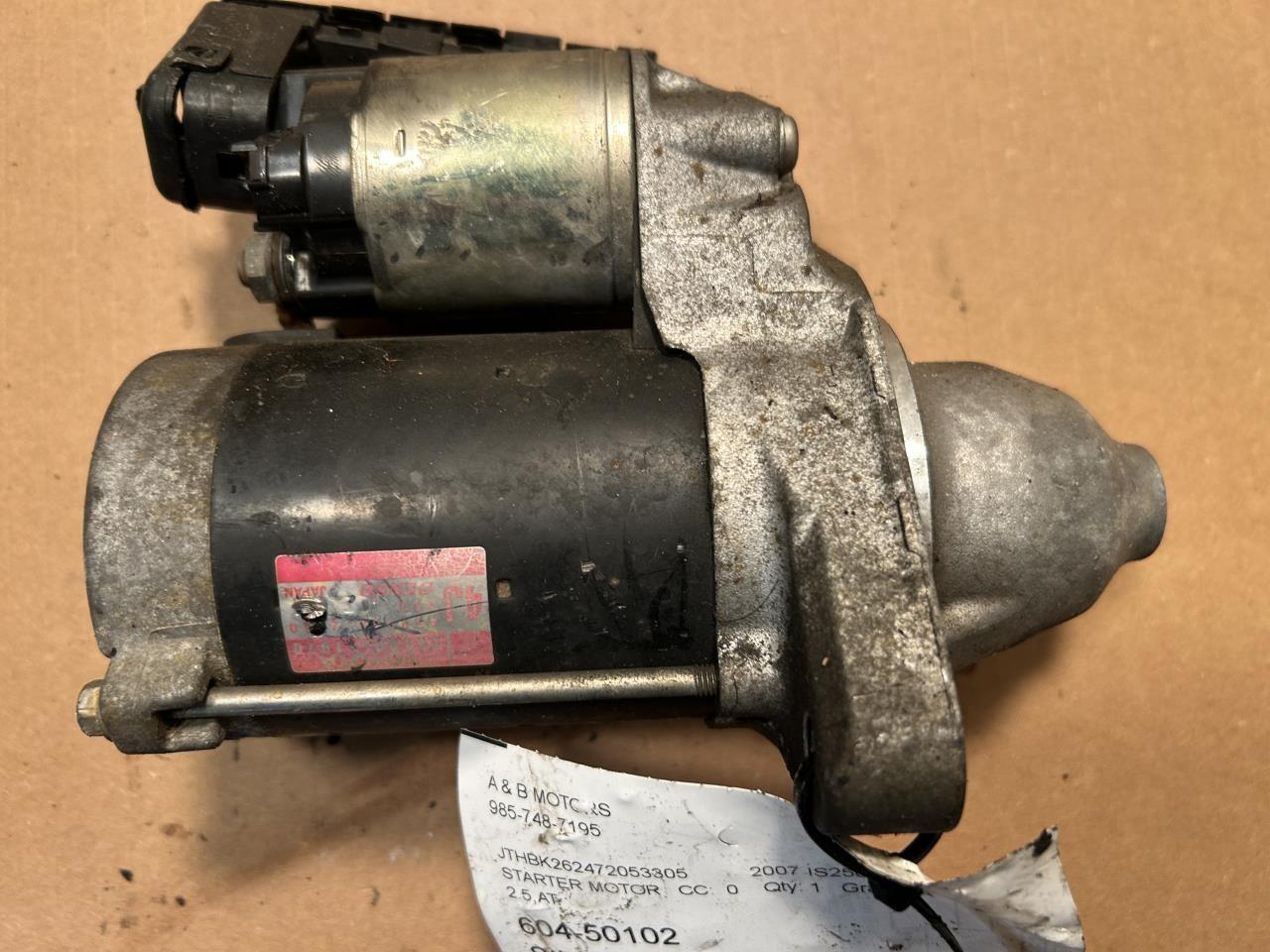 2006 thru 2017 Lexus IS350, Lexus IS250, Lexus GS350, Lexus RC350 and 3 more Engine Starter Motor 2.5L 3.5L