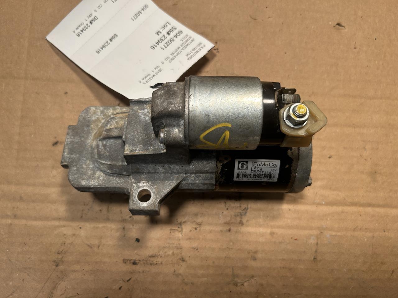 2010 2011 2012 2013 Mazda 6, Mazda 3, Mazda CX7, Mazda 5 Engine Starter Motor 2.5L