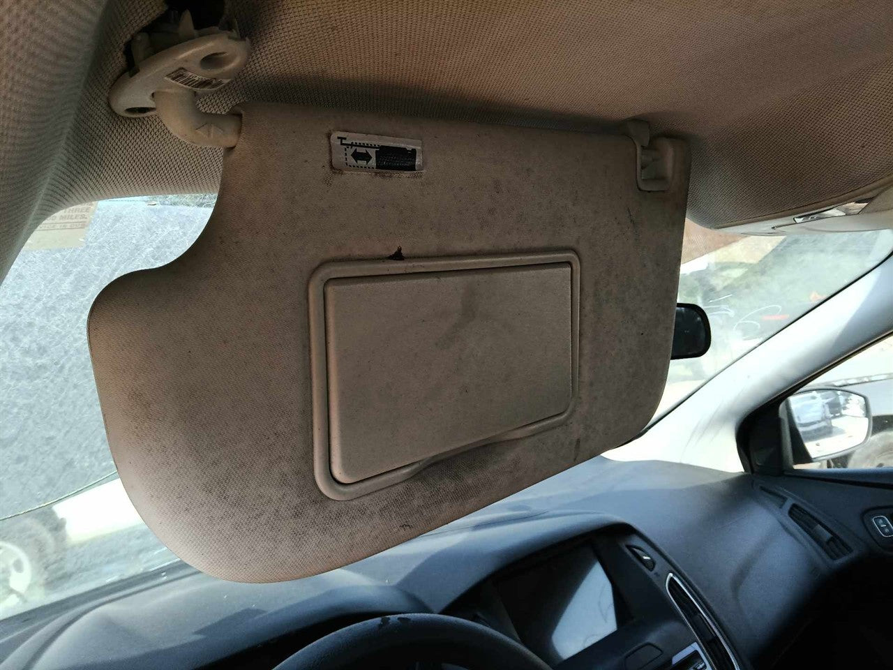2013 thru 2018 Ford Focus Driver Side Left Sun Visor L