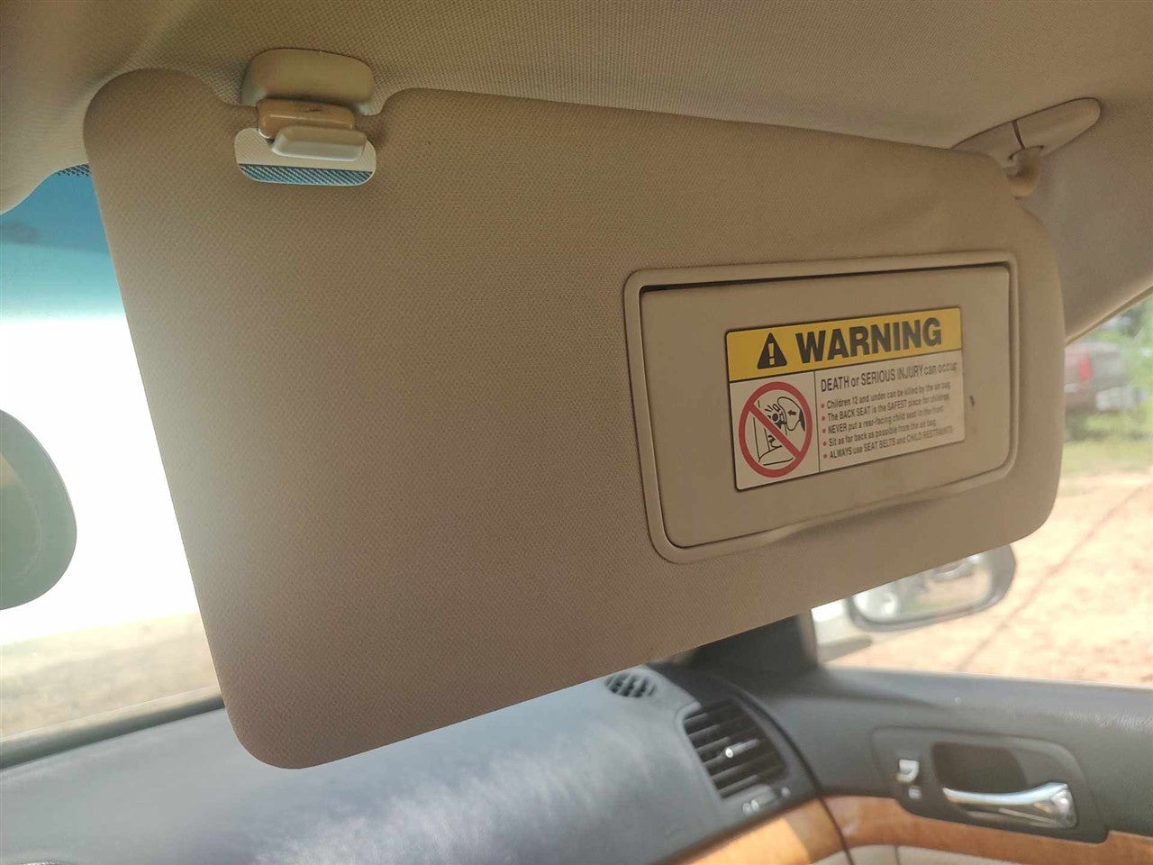 2004 thru 2008 Acura TSX Passenger Side Right Sun Visor illuminated R