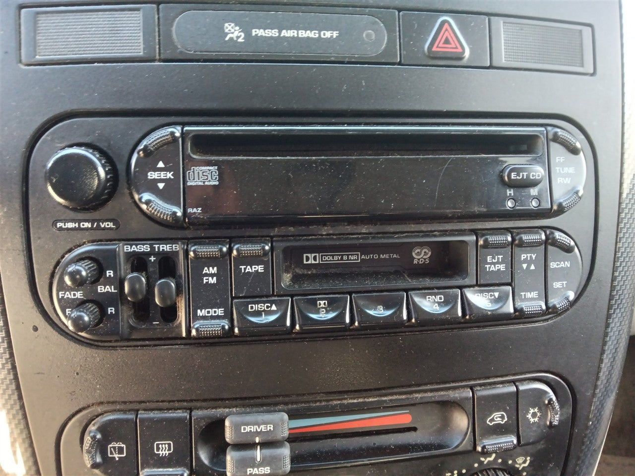 2002 thru 2010 Chrysler Town and Country, Dodge Caravan, Jeep Liberty, Dodge Viper and 18 more Radio Stereo Audio Head Unit