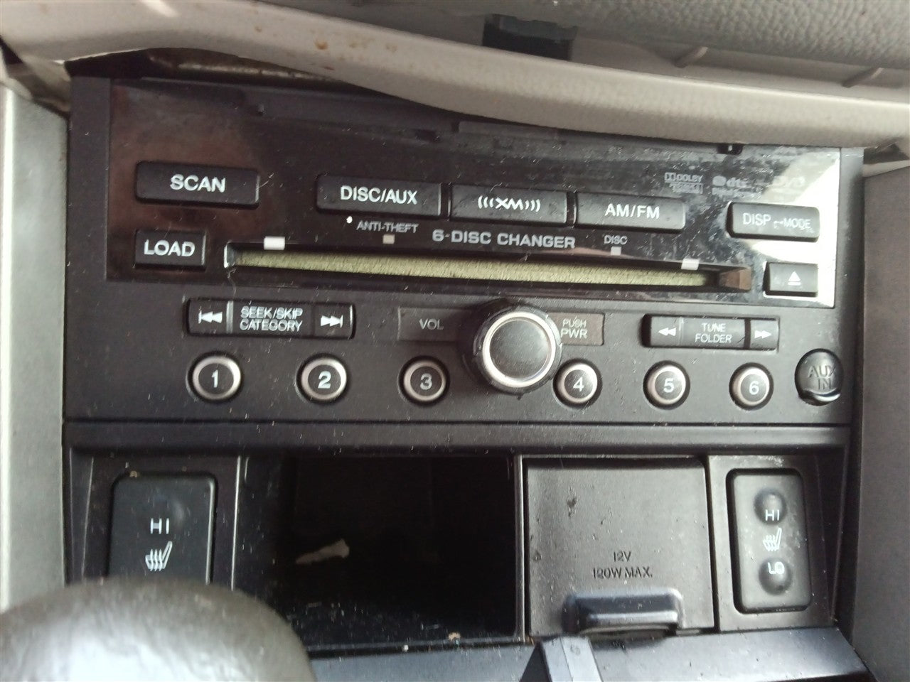 2010 2011 2012 Acura RDX Radio Stereo Audio Head Unit disc receiver Technology navigation