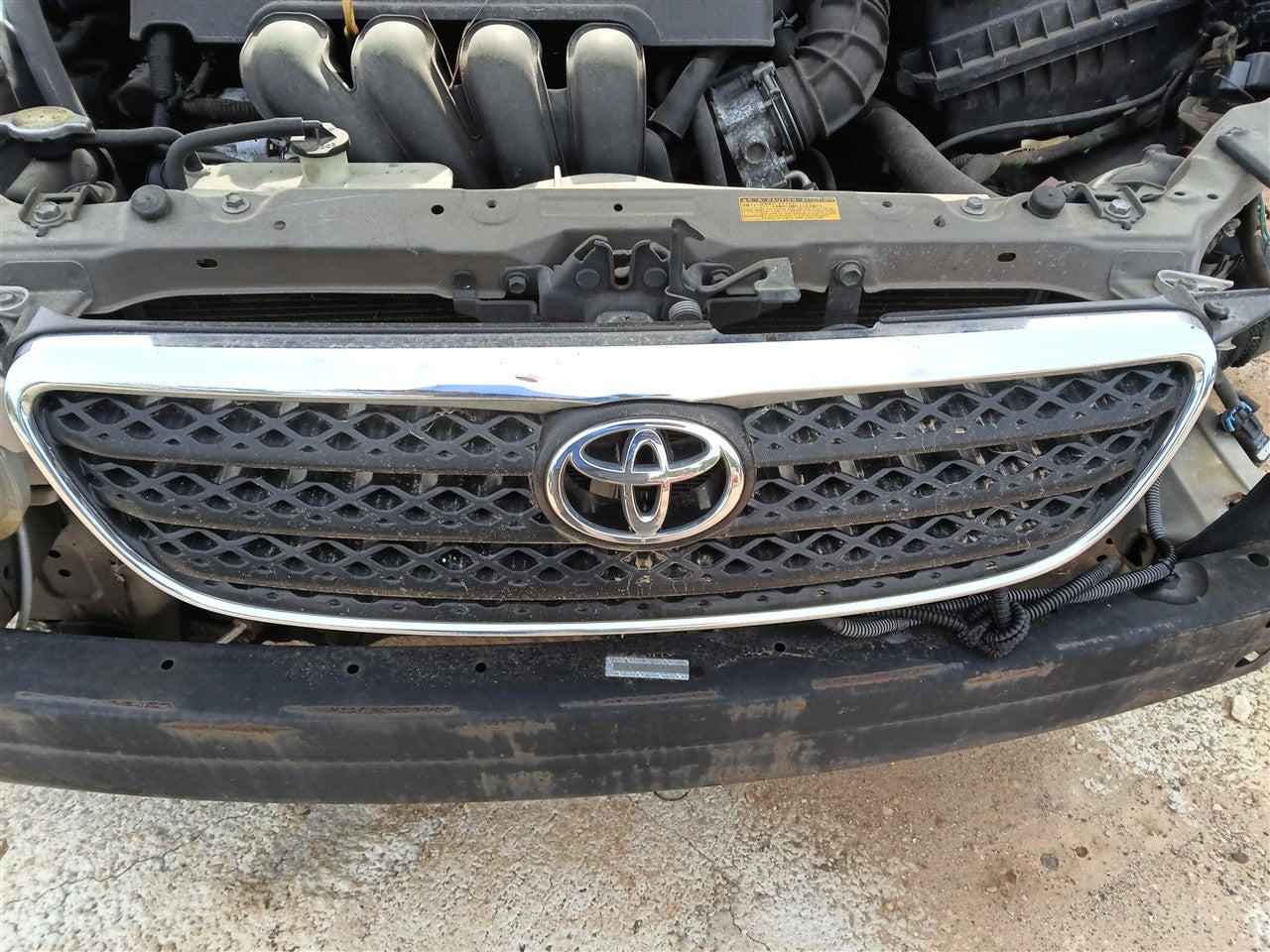 2003 thru 2008 Toyota Corolla Grille upper