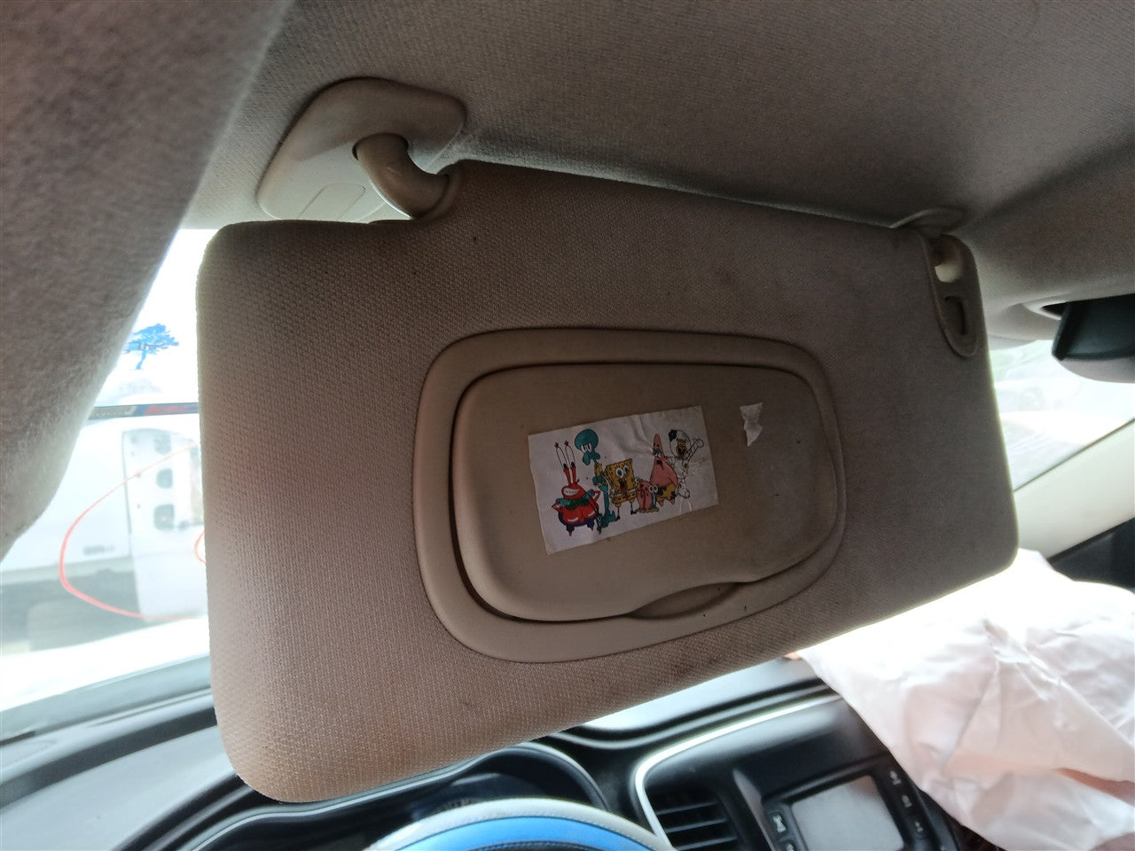 2015 Chrysler 200 Driver Side Left Sun Visor Sdn with sunroof without garage door opener
