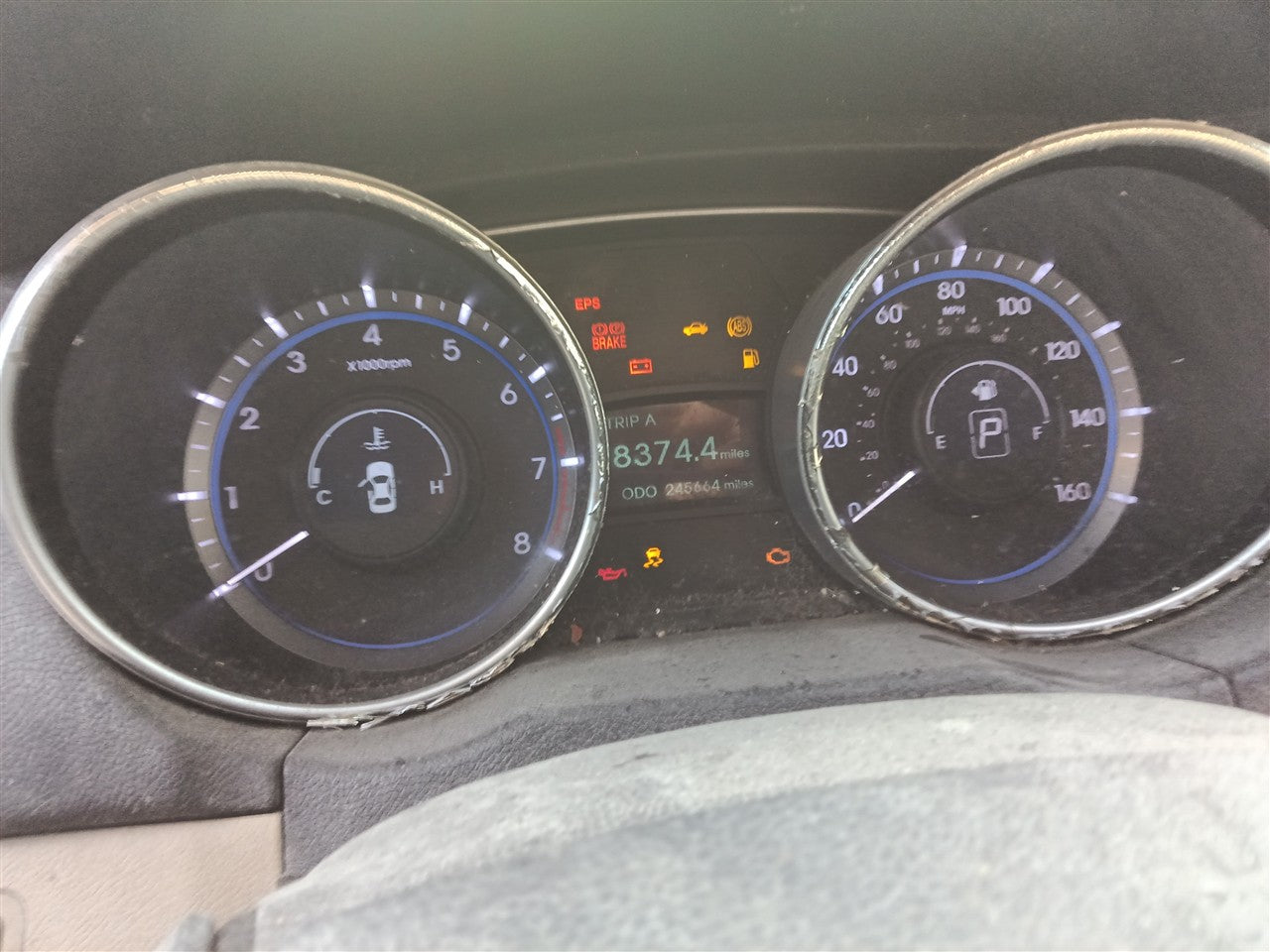 2011 2012 2013 2014 Hyundai Sonata Speedometer Instrument Gauge Cluster MPH US market 2.4L VIN C 8th digit