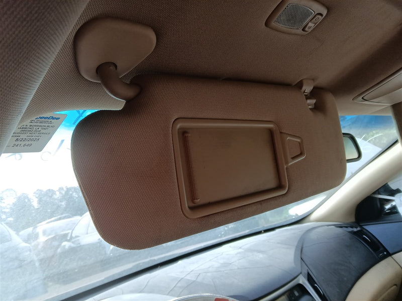 2011 thru 2015 Hyundai Sonata Driver Side Left Sun Visor roof illuminated metal L