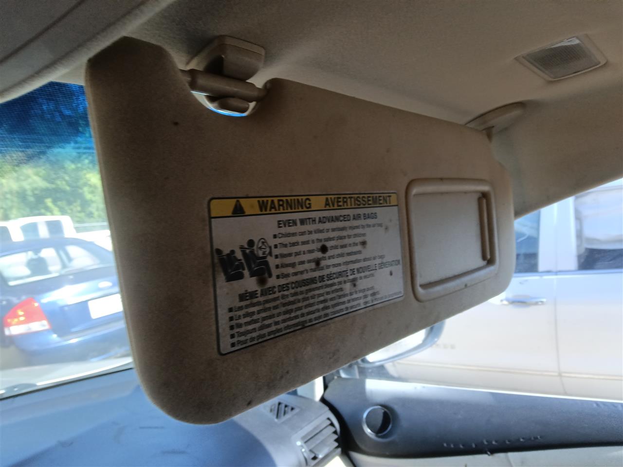 2010 thru 2015 Lexus RX350, Lexus RX450H Passenger Side Right Sun Visor illuminated R