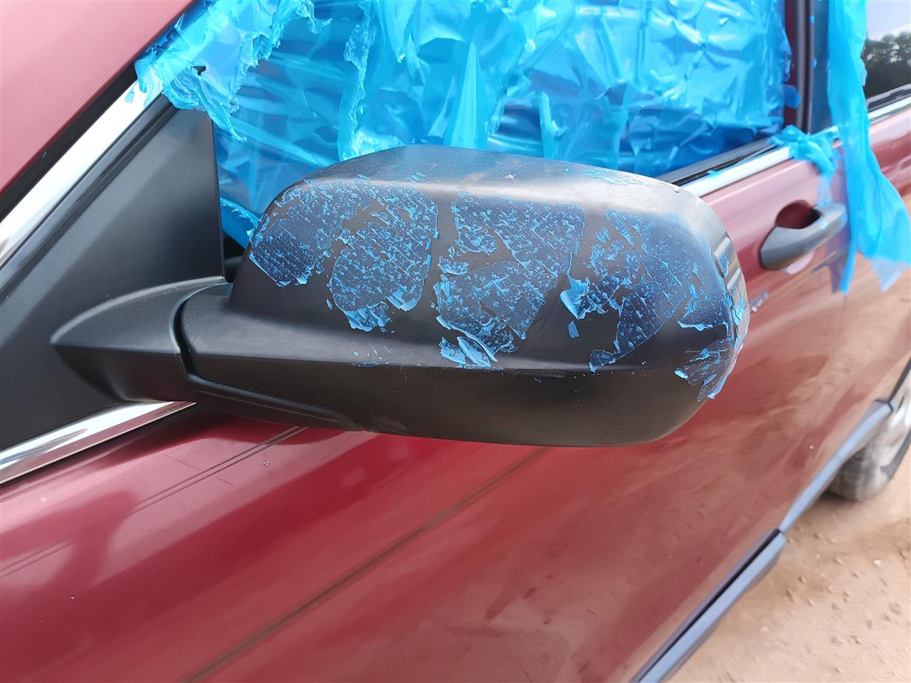 2007 thru 2011 Honda CR V Left Driver Side View Door Mirror power non heated moulded in black L