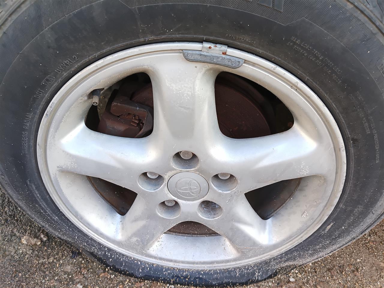 2001 2002 2003 Toyota RAV4 Wheel Rim 16x7 alloy 5 spoke straight without RAV4 logo