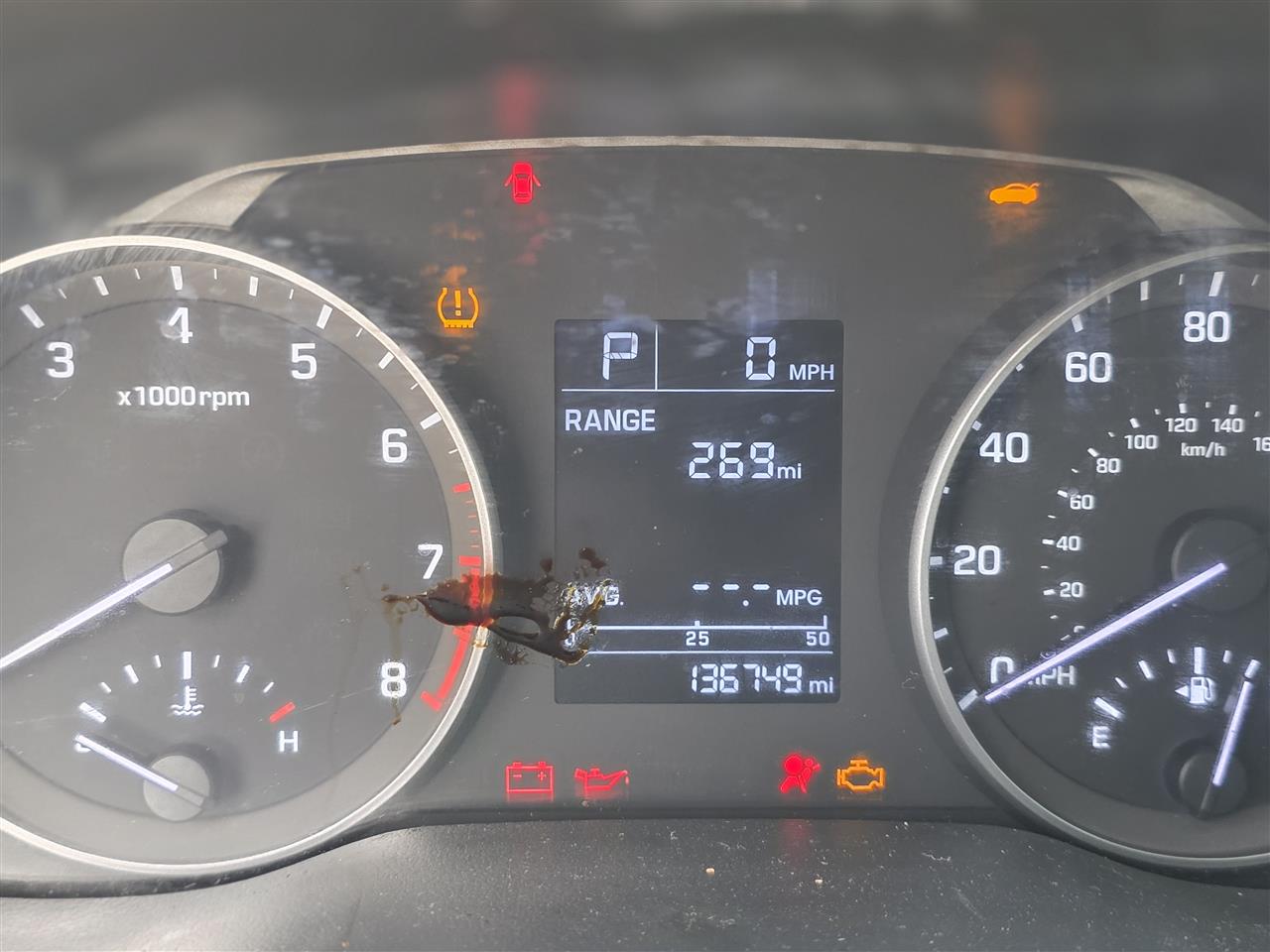 2017 2018 Hyundai Elantra Speedometer Instrument Gauge Cluster US market MPH Sedan 2.0L built