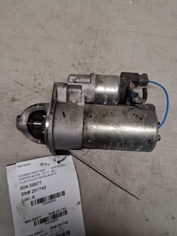 Used OEM Engine Starter Motor from 2016 Kia Sedona
