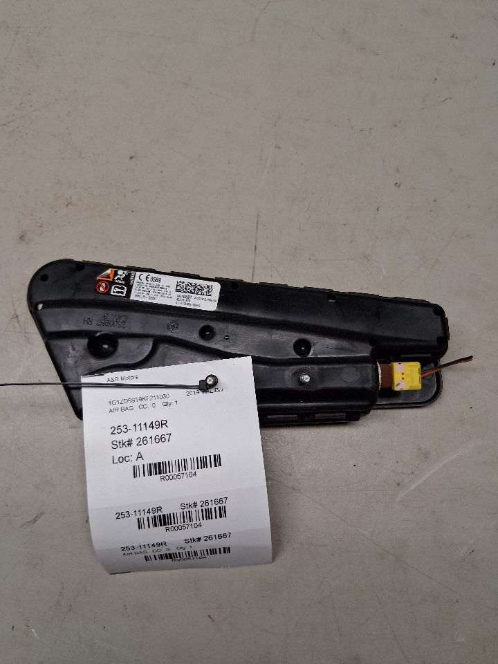 Used OEM Passenger Side Right Air Bag from 2019 Chevrolet Malibu