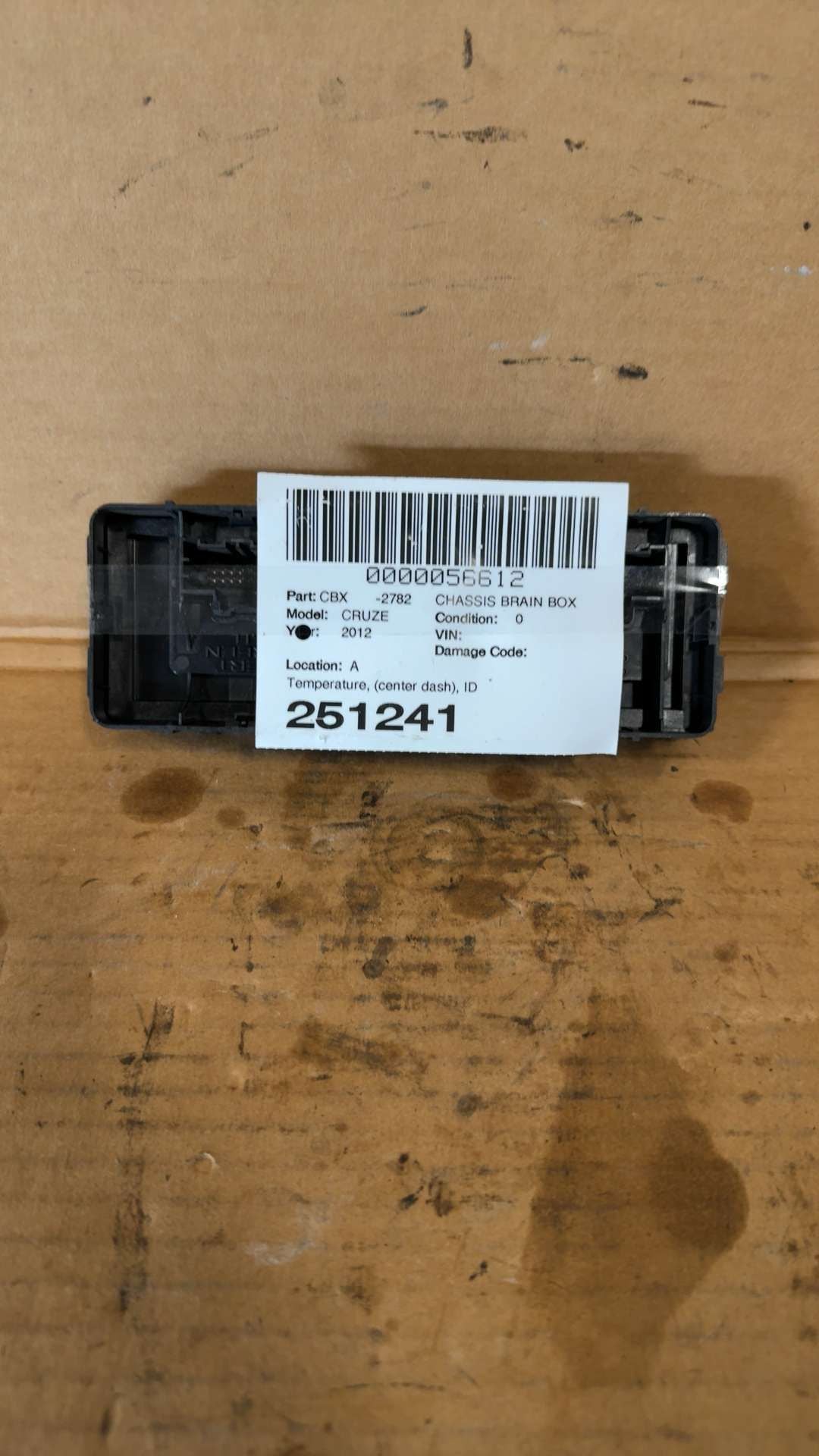 2012 2013 Chevrolet Cruze, Buick Regal Chassis Cont MOD Temperature center dash ID 13583315
