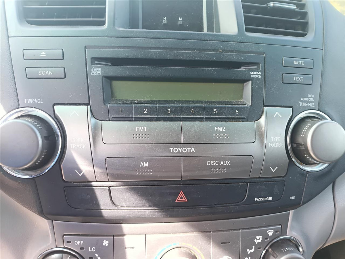 Used OEM Radio Stereo Audio Head Unit from 2009 Toyota Highlander