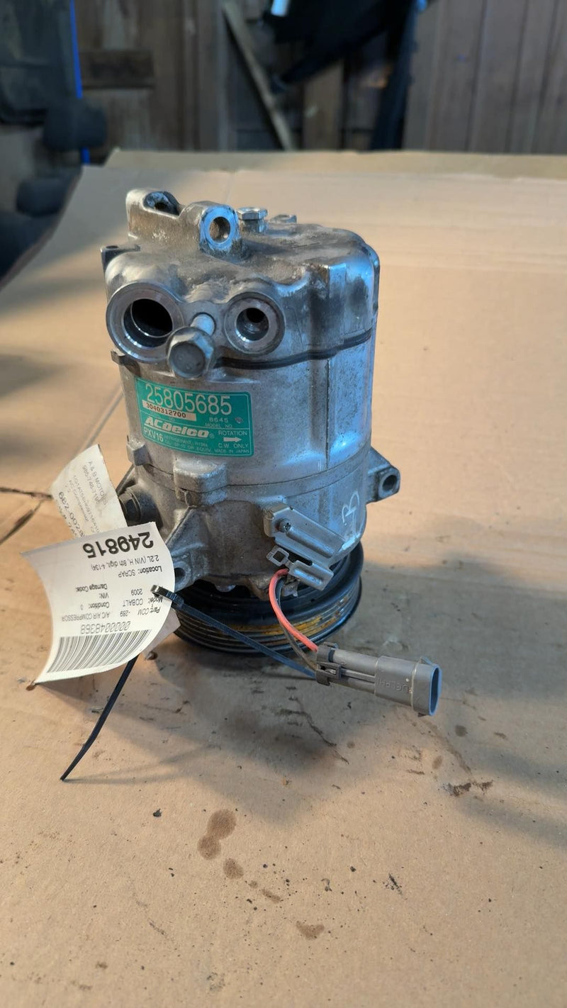 2007 thru 2011 Chevrolet HHR, Chevrolet Cobalt, Pontiac G5 AC Air Conditioning Compressor 2.2L VIN H