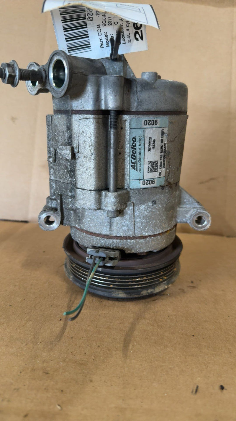 2010 2011 Chevrolet Equinox, GMC Terrain AC Air Conditioning Compressor 2.4L 4 Cylinder