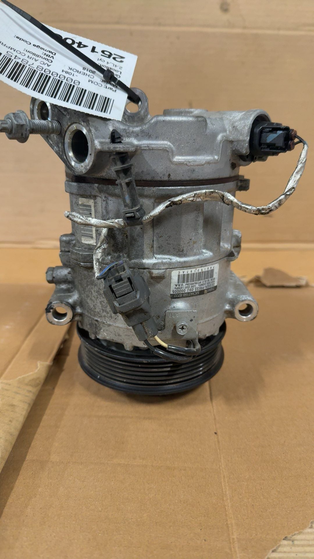 2014 thru 2023 Jeep Cherokee, Chrysler 200 AC Air Conditioning Compressor 2.4L 4 Cylinder