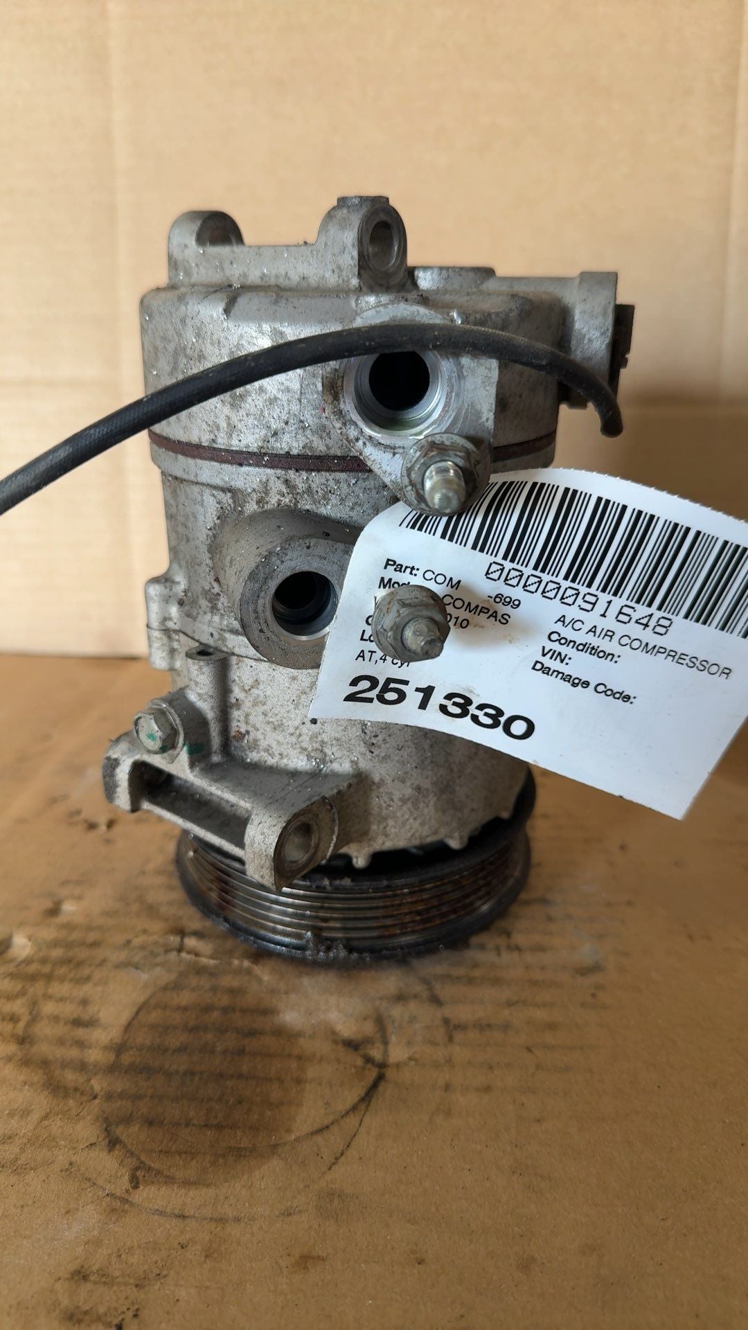2009 2010 Jeep Compass, Jeep Patriot AC Air Conditioning Compressor 4 Cylinder AT