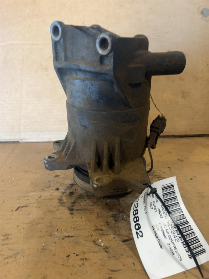 2005 thru 2009 Nissan Quest AC Air Conditioning Compressor