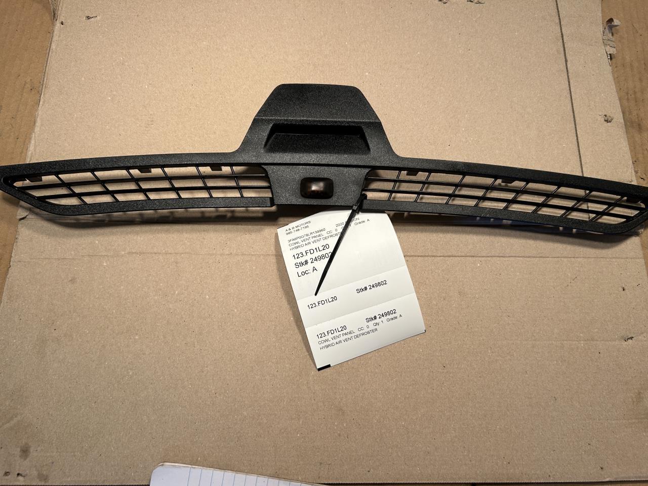 2020 Ford Fusion Cowl Vent Panel