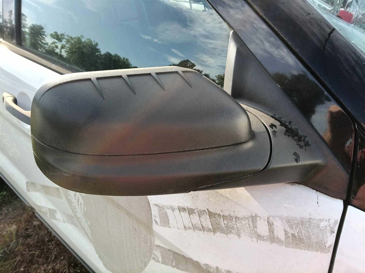 2013 2014 Ford Explorer Right Passenger Side View Door Mirror Power manual fold black textured with police package