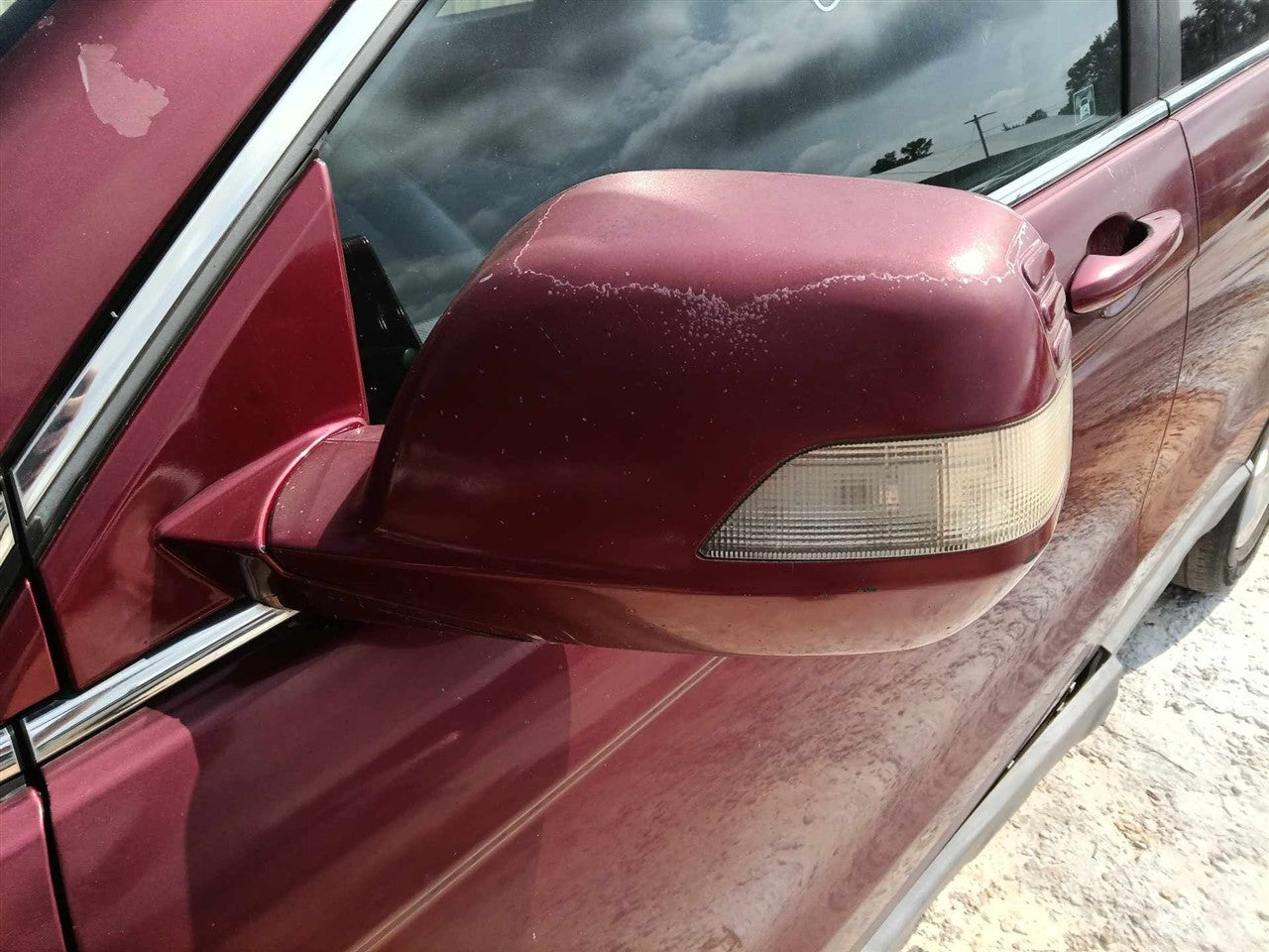 2007 thru 2011 Honda CR V Left Driver Side View Door Mirror power heated L
