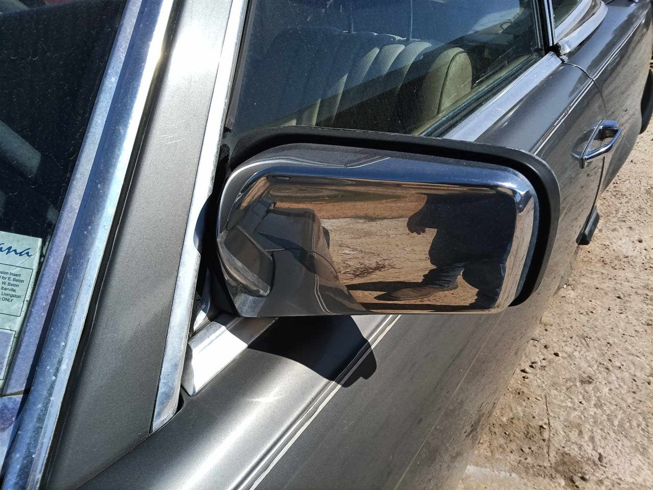 1975 thru 1985 Mercedes Benz Mercedes 450, Mercedes Benz Mercedes 380 Left Driver Side View Door Mirror 107 Type Lever